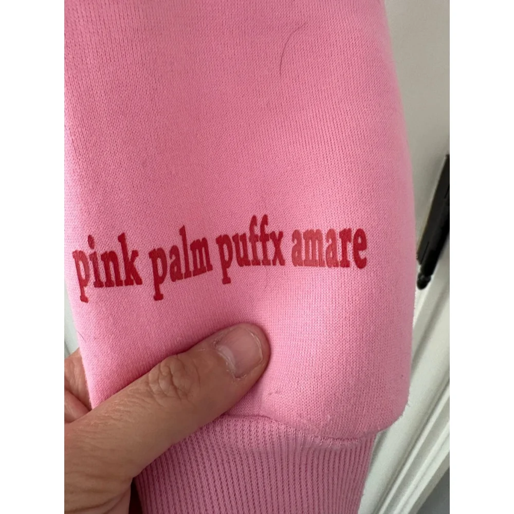 Unbranded women's Pink Hoodie with Red Hearts and Graphic, Size M - Picture 5 of 5